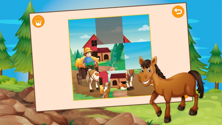 Kids Sliding Puzzle Horses free screenshot-4