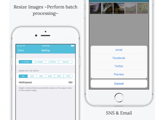 Resize Images ~Perform batch processing~ iPad screenshot 1 - Productivity app