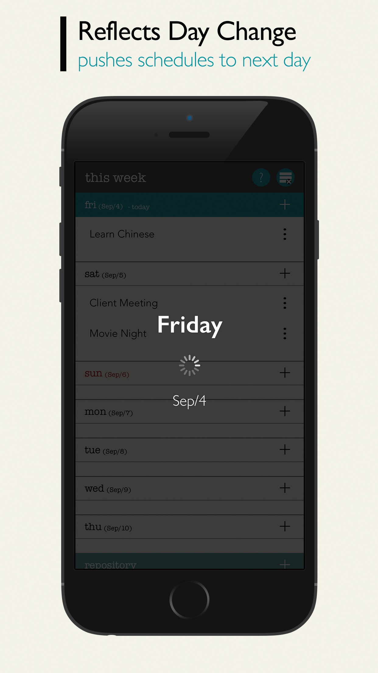 Screenshot do app This Week - Weekly To-Do List