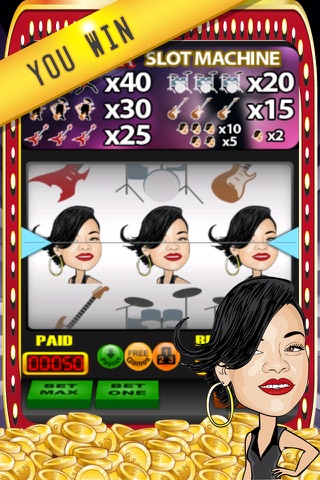 A+ Slots: Rihanna Edition - Slots Machine screenshot 4