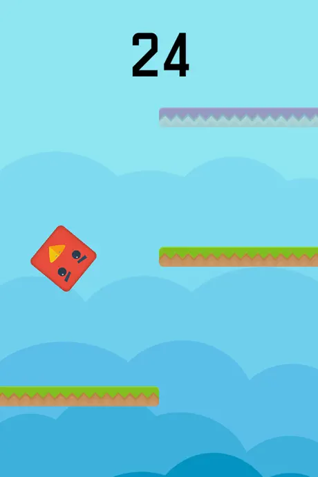 Color Red Geometry Bird Square Blok Jump Dash Spikes