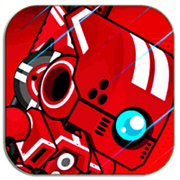 Red Robot Fighter Ranger  Collect coins and various special weapons Along the way