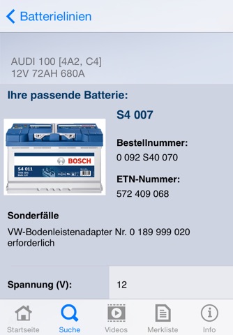 Bosch Battery screenshot 4