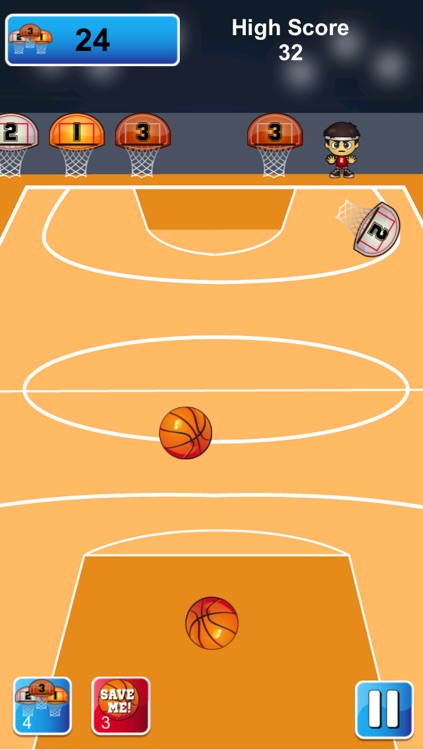 Basketball - 3 Point Hoops