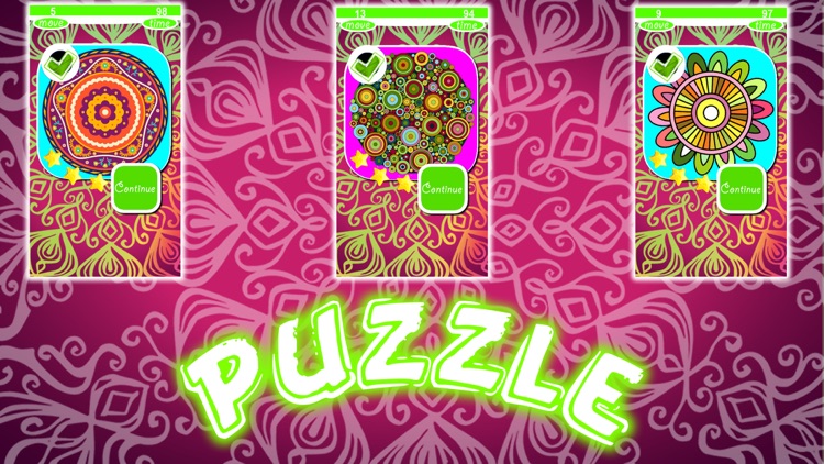 Mandalas Puzzles Slide screenshot-4