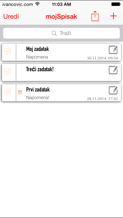 Screenshot #1 pour mojSpisak