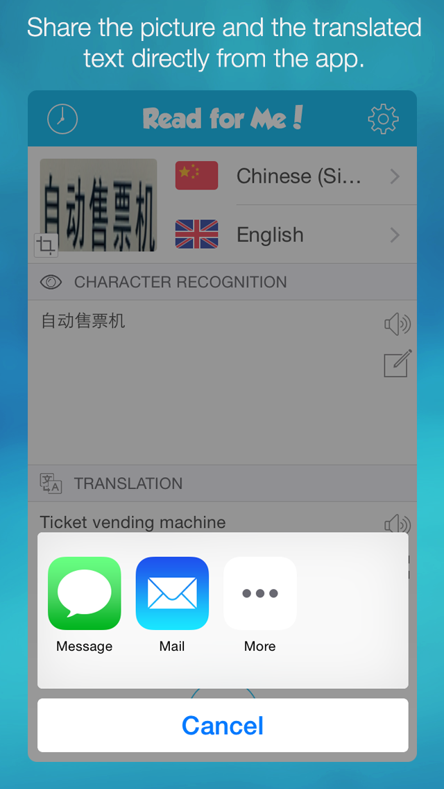Read for Me: Translate text from a pictures Screenshot 5