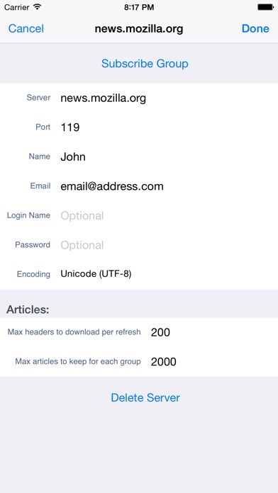 yrNews Usenet Reader screenshot1