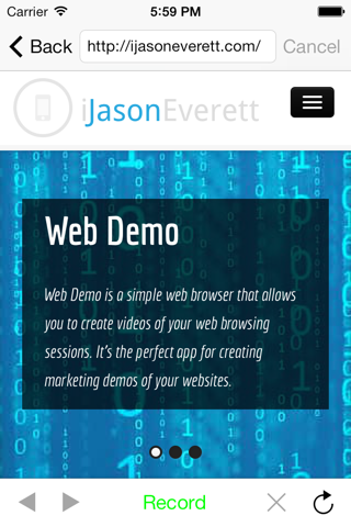 Web Demo screenshot 2