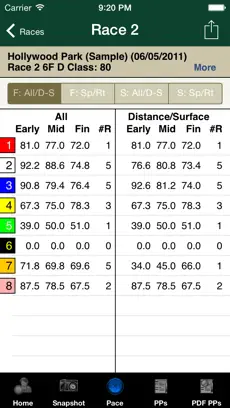 Screenshot 3 TrackMaster Pocket Handicapper PPs iphone