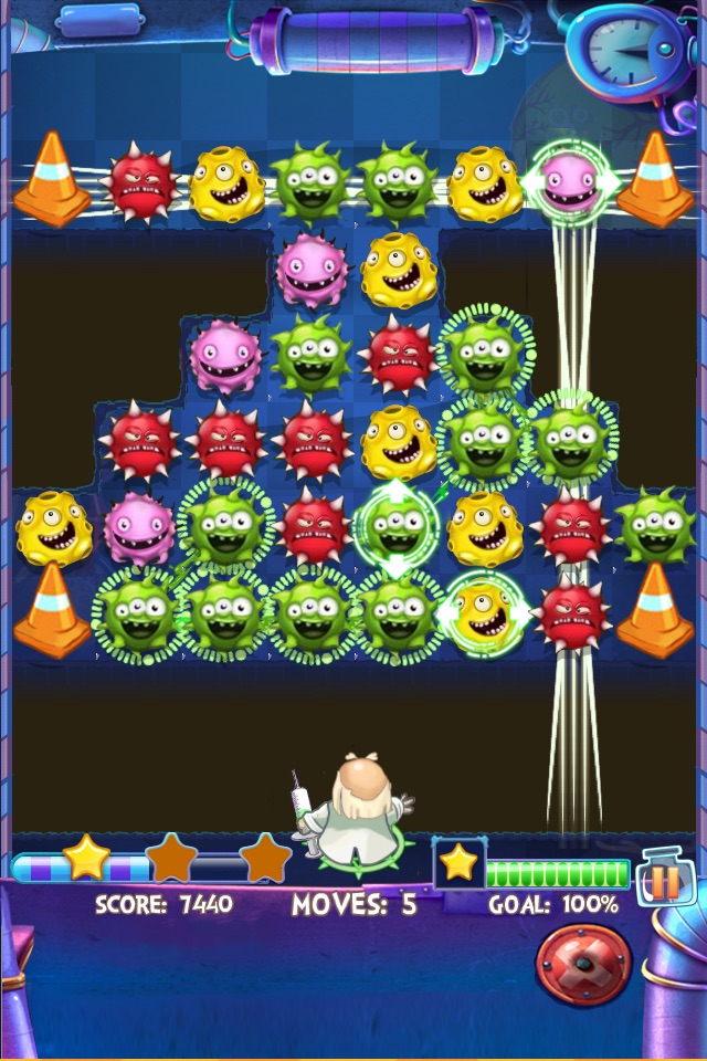 Crazy Doctor VS Weird Virus Free - A cool matching link puzzle game screenshot 3