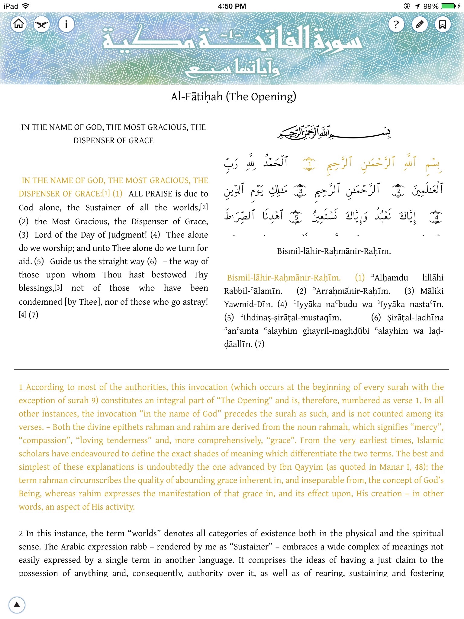 Message of the Quran Lite- Muhammad Asad's monumental translation and commentary screenshot 3