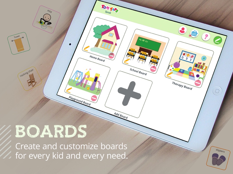 #3. Tom Taps Speak - AAC for Kids (iOS) Podle: Archmob Pte Ltd