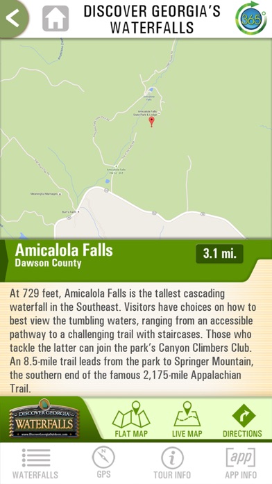 North Georgia Waterfalls iPhone screenshot 5 - Travel app