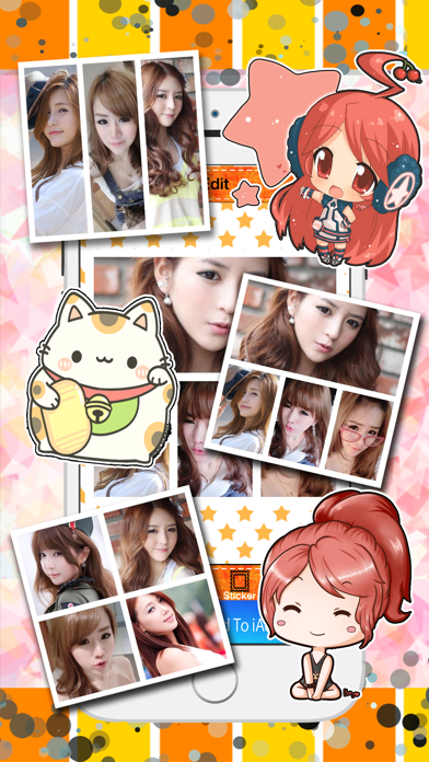 Cute Cartoon Sticker Photo Girl Frame Screenshot 1 - AppWisp.com Cute Cartoon Sticker Photo Girl Frame Screenshot 1 - AppWisp.com