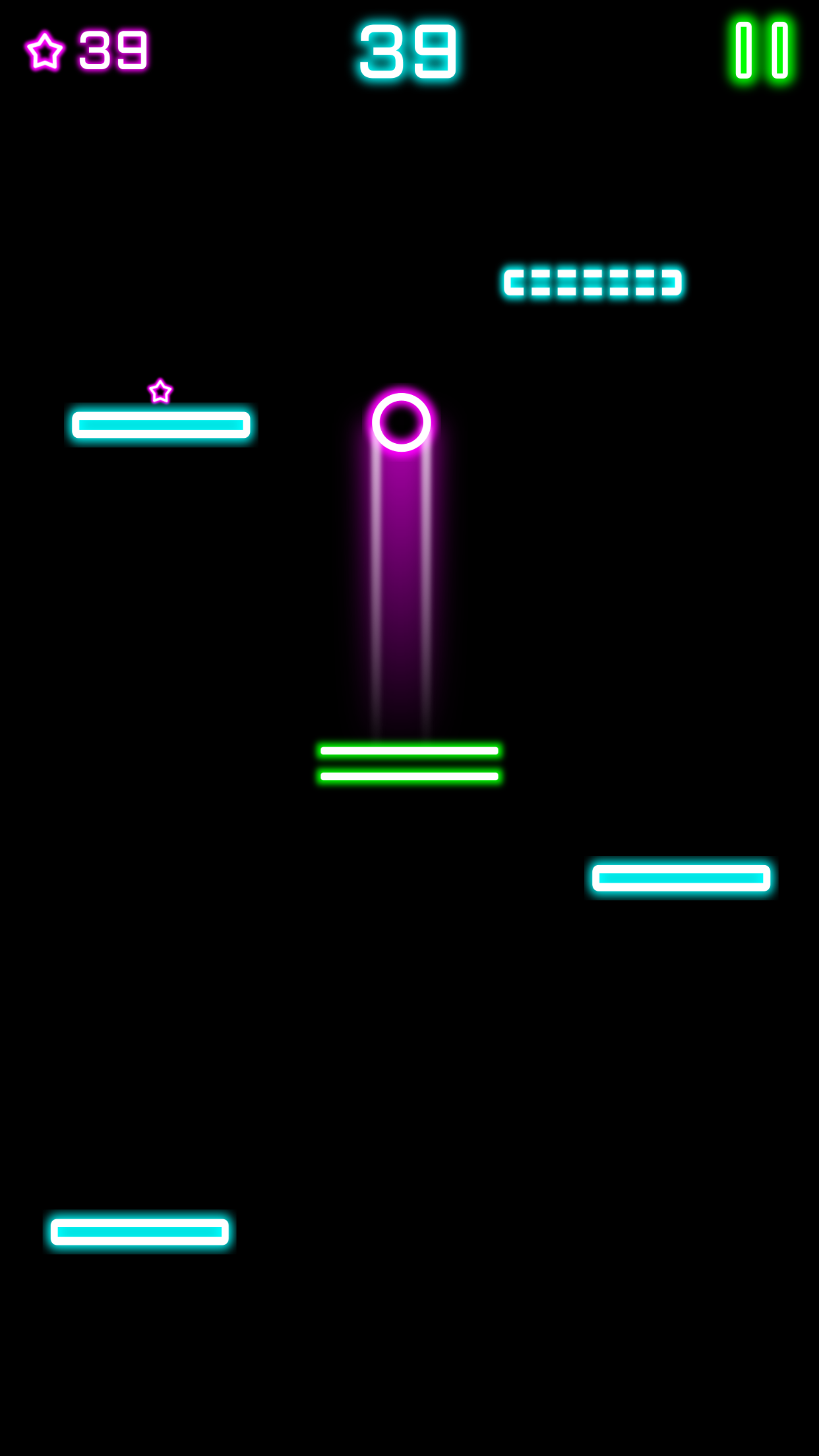 Rock Bounce jump on various types of glowing platforms screenshot 4