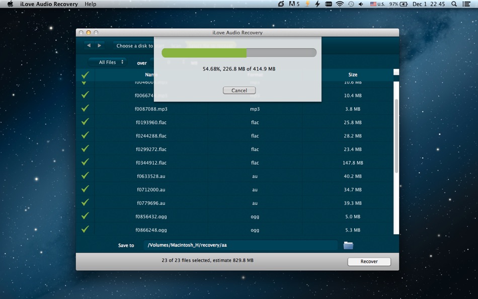 #4. iLove Audio Recovery (macOS) 由: 平 吕