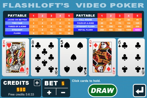 Flashloft's Video Poker screenshot 4