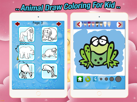 Animal Draw Coloring For Kid iPad screenshot