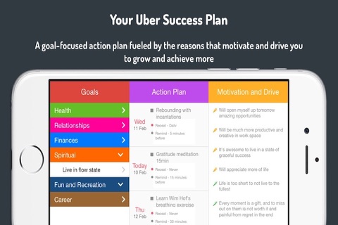 Uber Success Plan: The Best Goal Planning, Productivity Increasing Success App In The Planet screenshot 4