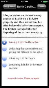 North Carolina Real Estate Agent Exam Prep screenshot #3 for iPhone