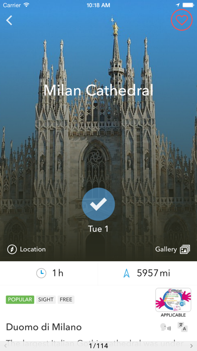 Screenshot #3 pour Milan - Planificateur de voyages par Tripomatic, guide de voyage et carte hors ligne