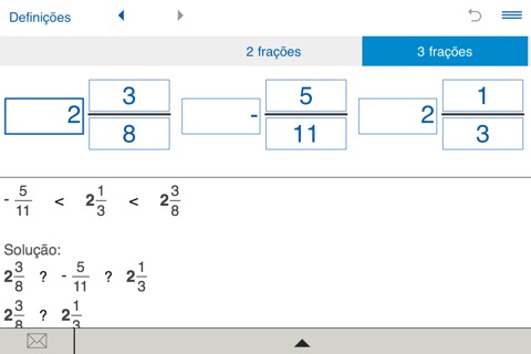Compare fractions calculator screenshot 4