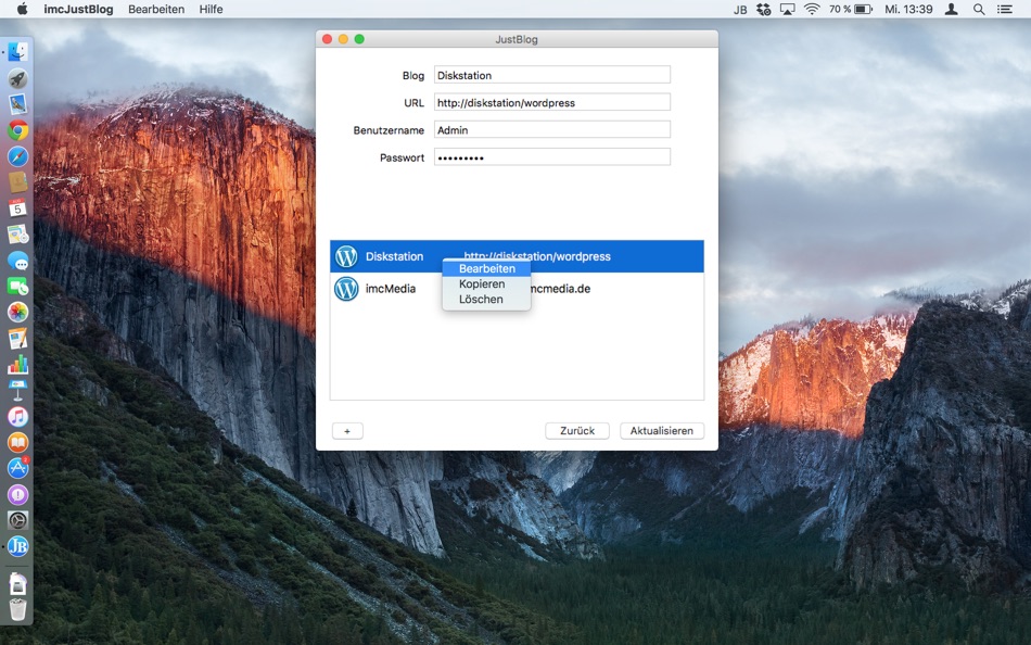 #4. JustBlog - Simple blogging for Wordpress (macOS) Podle: Wolfgang Schwarz