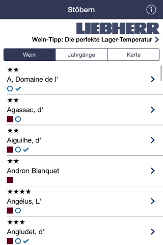Liebherr WineGuide 2015 screenshot 2