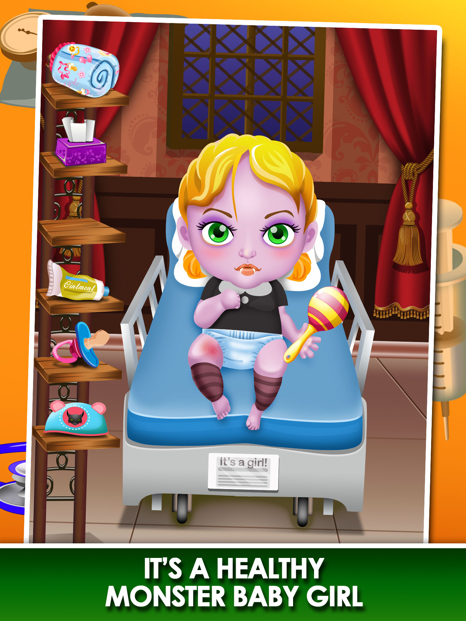 Monster Mommy's Newborn Baby Doctor - my new girl salon & pregnancy make-up games for kids 2 screenshot 8