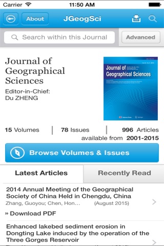 J of Geographical Sciences screenshot 2