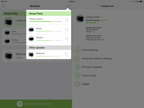 Screenshot #6 pour Philips SpeakerSet Multiroom Manager