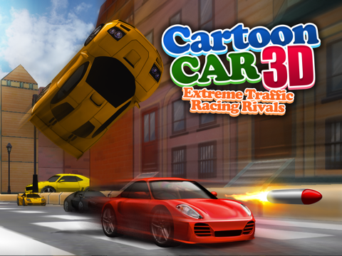 Screenshot #4 pour Cartoon Car 3D Real Extreme Traffic Racing Rivals Simulator Game