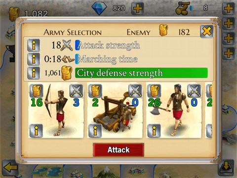 Screenshot #6 pour Battle Empire : Guerres Romaines (Battle Empire: Roman Wars) - Érigez une cité romaine, luttez contre d'autres joueurs et étendez votre empire!