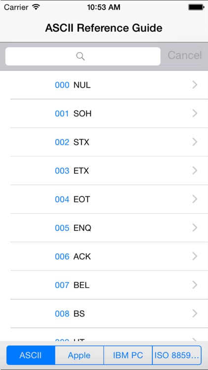 ASCII Reference Guide - Free