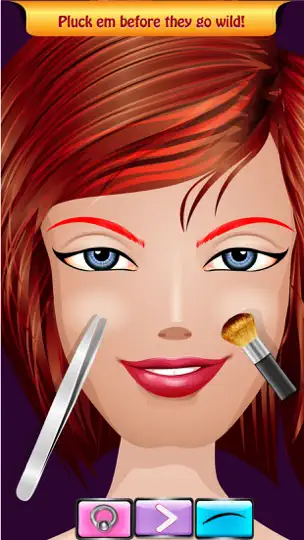 Capture d'écran de Hairy Eyebrow Plucking Salon Game - Beautiful Brows For Trendy Princess Pou Girls FREE sur iPhone 3