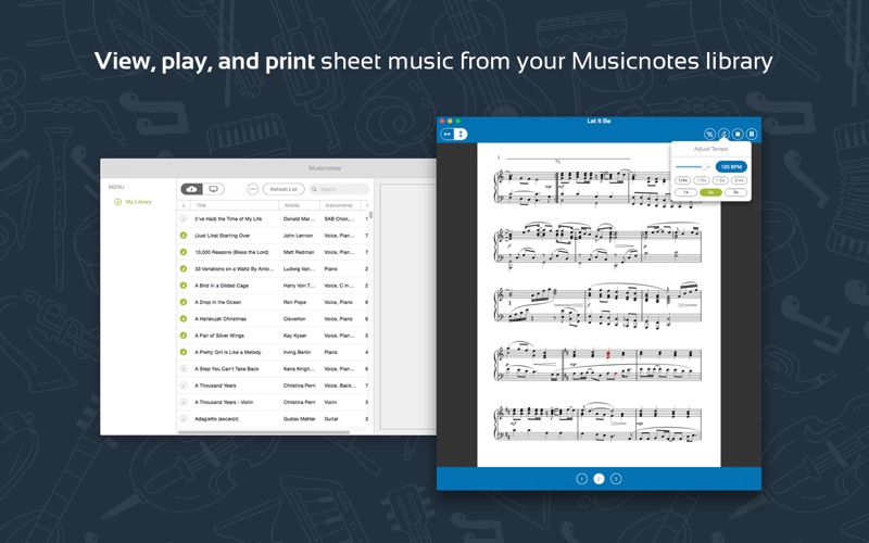 musicnotes sheet music player iphone screenshot 2