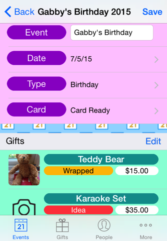 Gift List Free - Present and Card Planner for every Occasion screenshot 4