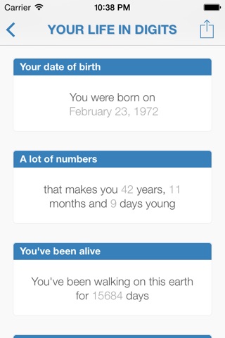 Life in digits - Fun facts about your life screenshot 2
