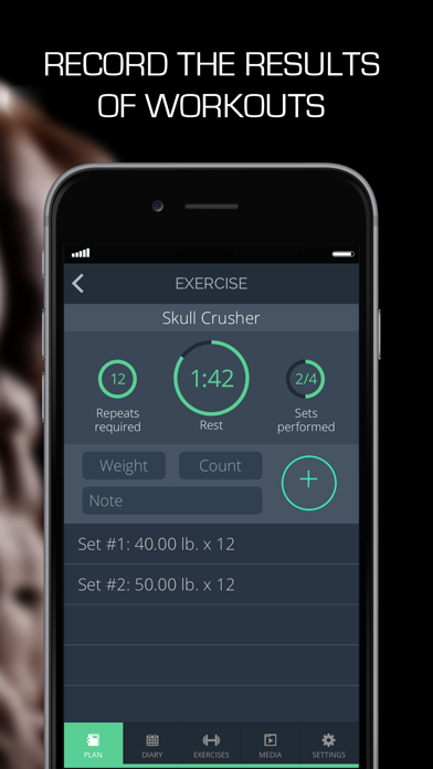 MyTrainer - gym workouts diary Screenshot