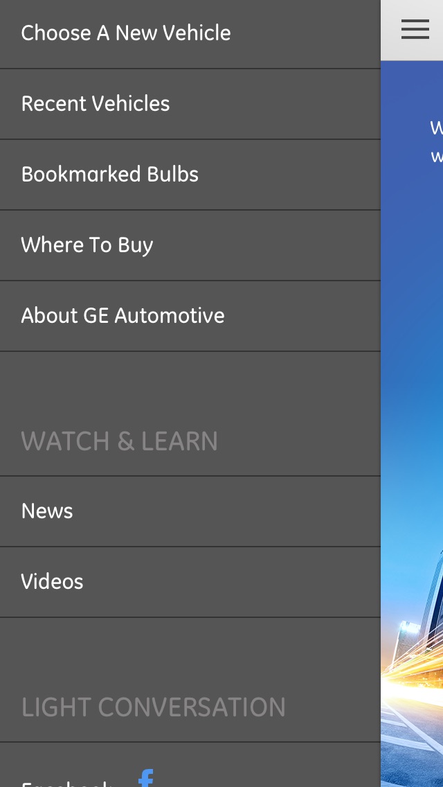 GE Auto Bulb Finder iPhone App