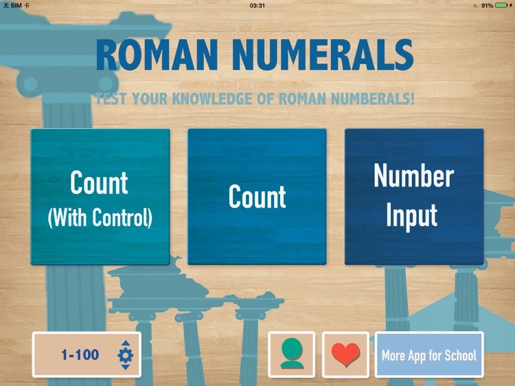 roman numerals count 1 100 by shixian li