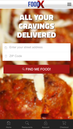 FoodX Restaurant Delivery Service screenshot 1