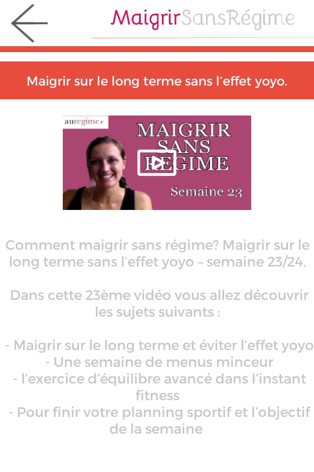 Video Maigrir sans Regime screenshot 3