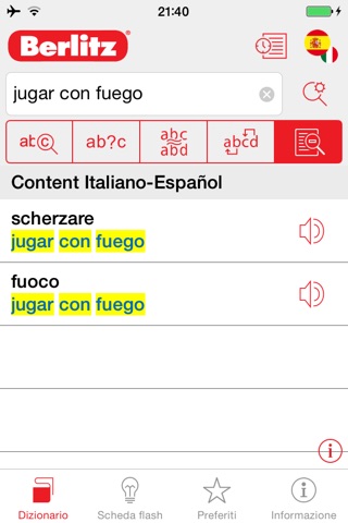Italian - Spanish Berlitz Basic Talking Dictionary screenshot 2