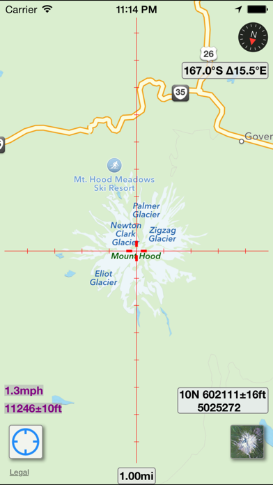 MapTool - GPS, Compass, Altitude, Speedometer, UTM, MGRS and Magnetic Declination Screenshot