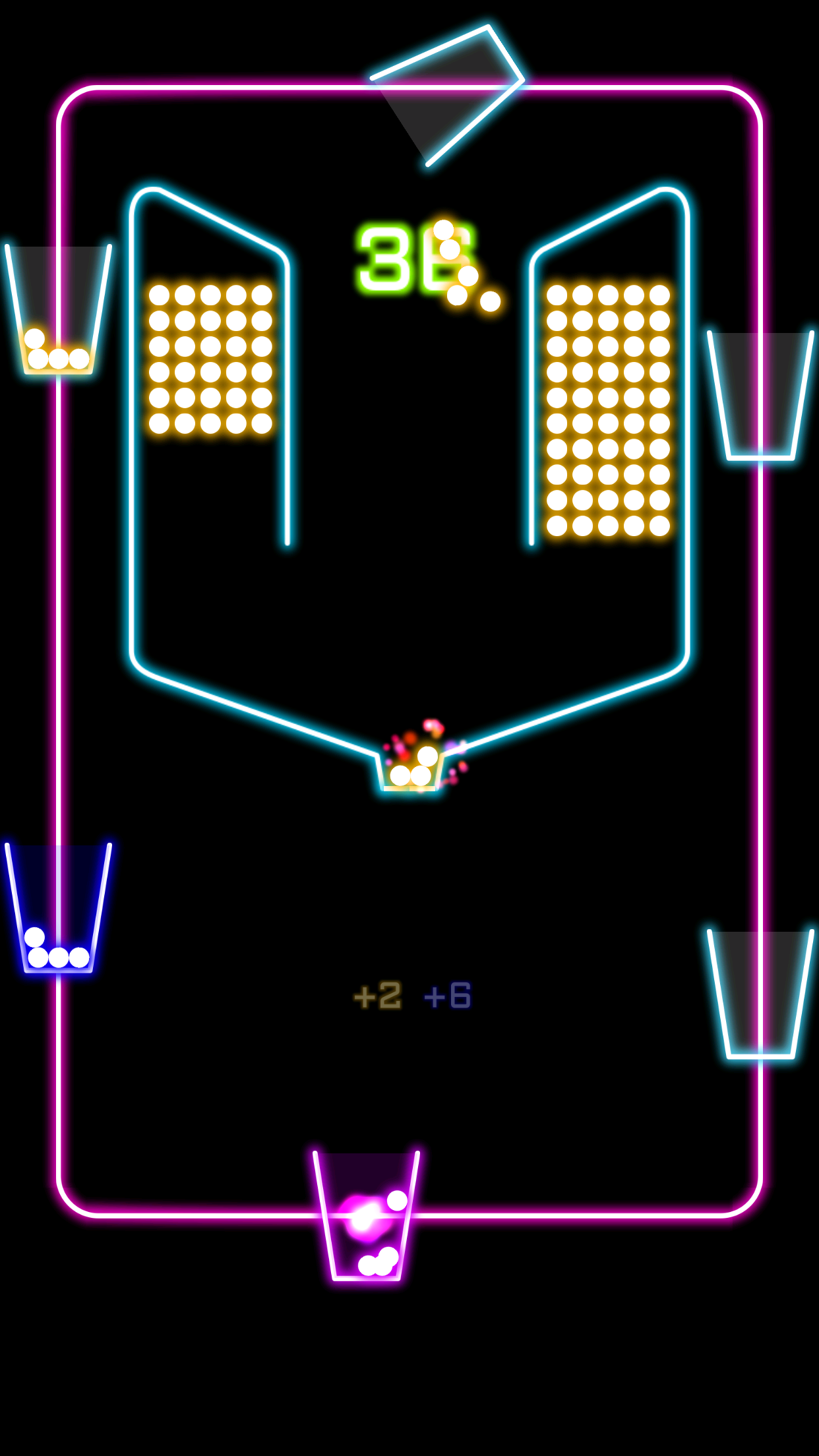 Rock Balls pour down into glowing cups with rock rhythm screenshot 3