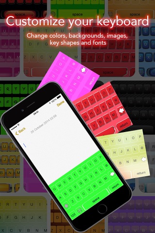 MyKeyboard - custom color keyboard skins for iOS 8 screenshot 2