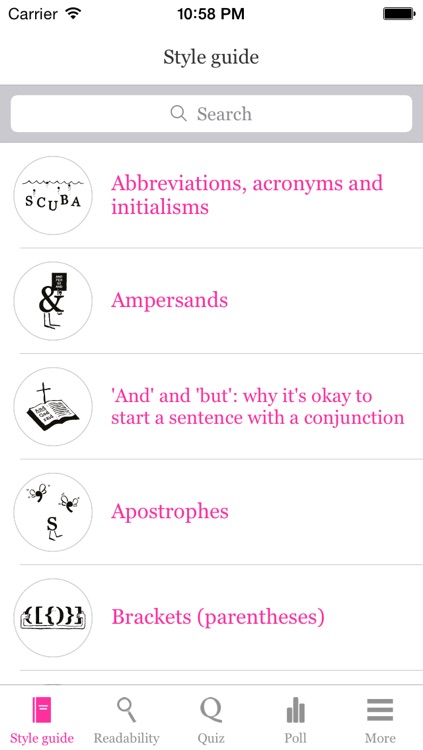 The Writer’s style guide