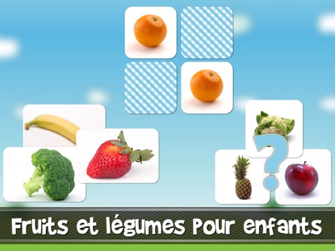 Screenshot #4 pour Jeu pour les enfants avec les fruits et légumes Français - Photos, des quiz et jeu de mémoire Les tout-petits